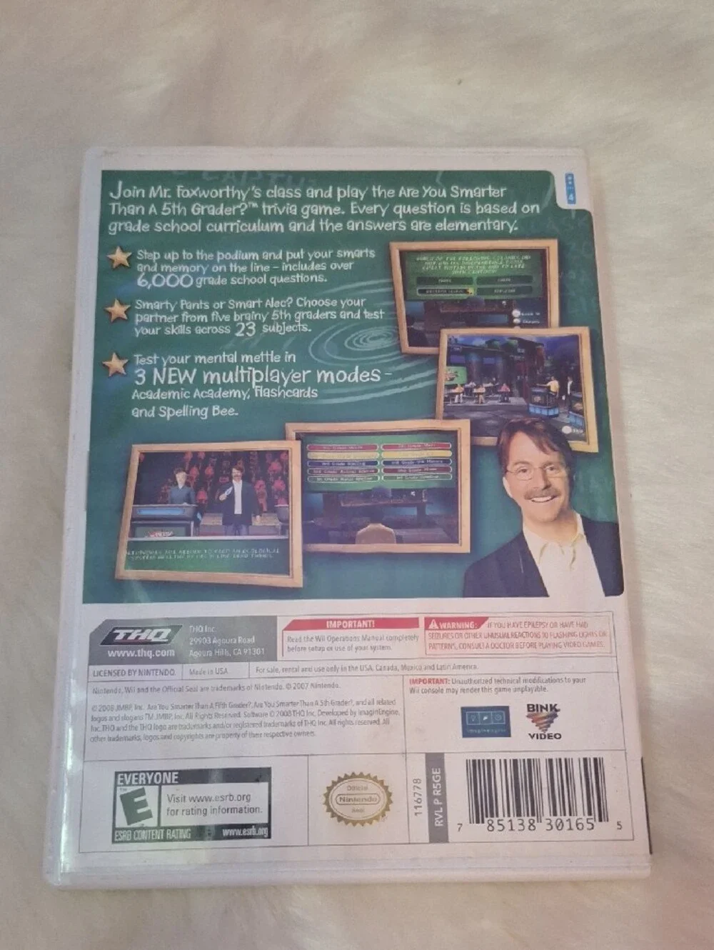 Wii Are You Smarter Than a 5th Grader Games (2) Back to School & Make The Grade
